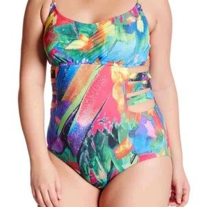 NEW LA BLANCA FEATHERING SWIMSUIT SZ 22W